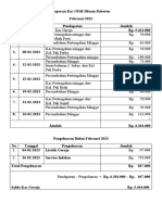 Laporan Kas GPdI Siloam FEB 2023