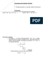 Synthetic Division and Remainder Theorem PDF
