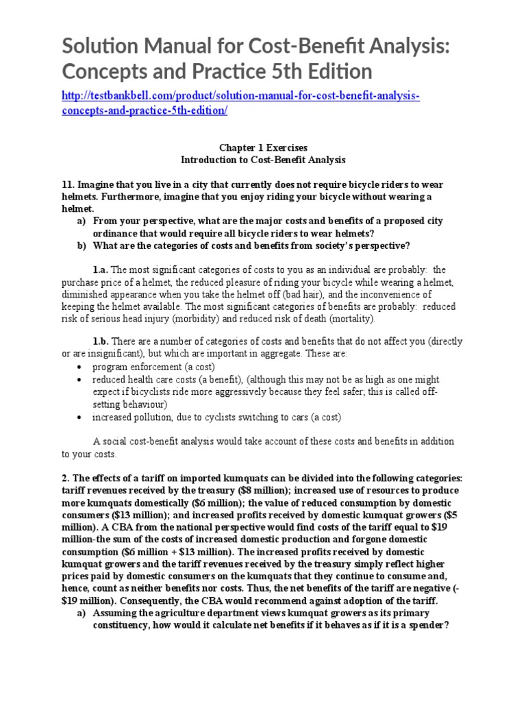 COST BENEFIT ANALYSIS QUIZLET intelligence overview