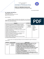 2022 LOI - Annual Inspection (DBO)