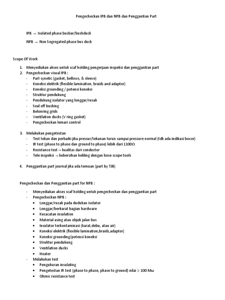 Pengecheckan dan Penggantian IPB/NPB | PDF | Sains & Matematika