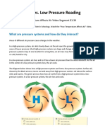 High Vs Low Pressure Notes - Reading Passage