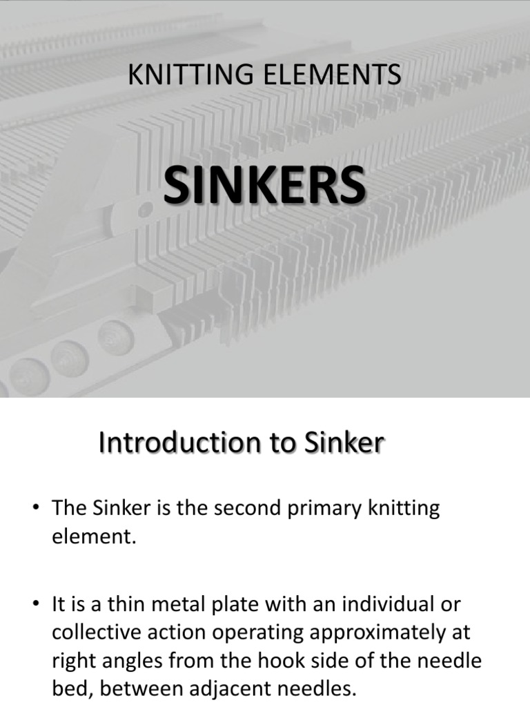 Understanding Knitting Sinkers | PDF | Knitting | Clothing