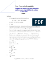 Solutions Manual To Accompany A First Course in Probability 8th Edition 013603313x
