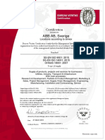 ISO Certificate ABB AB