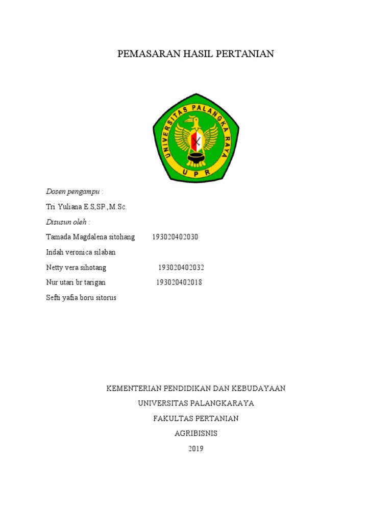 Pemasaran Hasil Pertanian di Indonesia | PDF | Ilmu Sosial