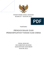 Perdes Nomor 7 TH 2021 Penggunaan Dan Pemanfaatan Tanah Kas Desa