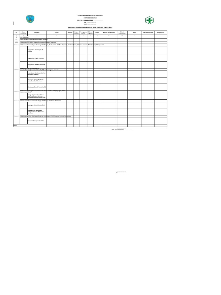 Contoh Rpk Germas Pdf