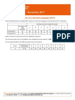 Grade Thresholds - November 2017: Cambridge IGCSE Isizulu As A Second Language (0531)