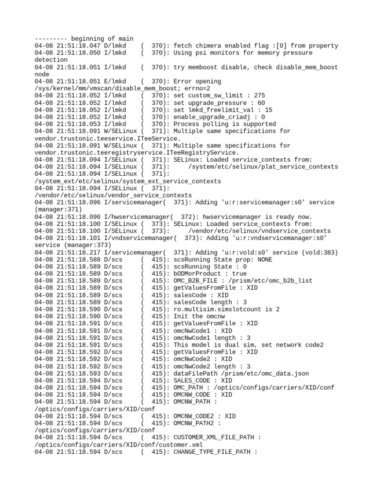System Log: Memory & SELinux Details | PDF | Software Development ...