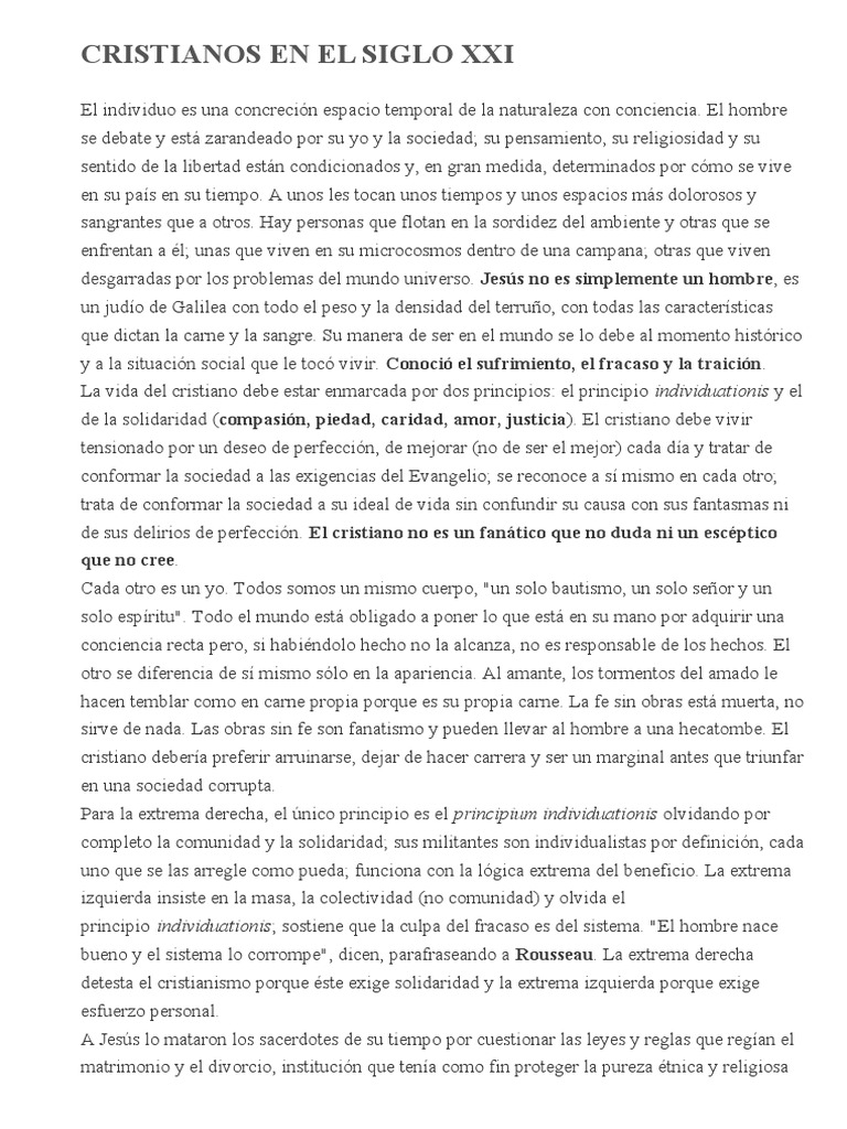 Cristianos en El Siglo Xxi PDF Jesús Intercesión