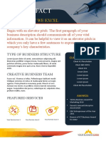 Business Fact Sheet Template