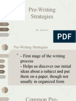 Pre Writing Strategies GROUP3