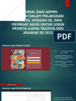 TUTORIAL DASHBOARD ADMIN SEKOLAH AJANG TALENTA OSN SD 2023