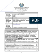 PT 242 Physical Therapy in Orthopedics 1