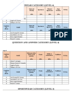 Tabulation Sheets