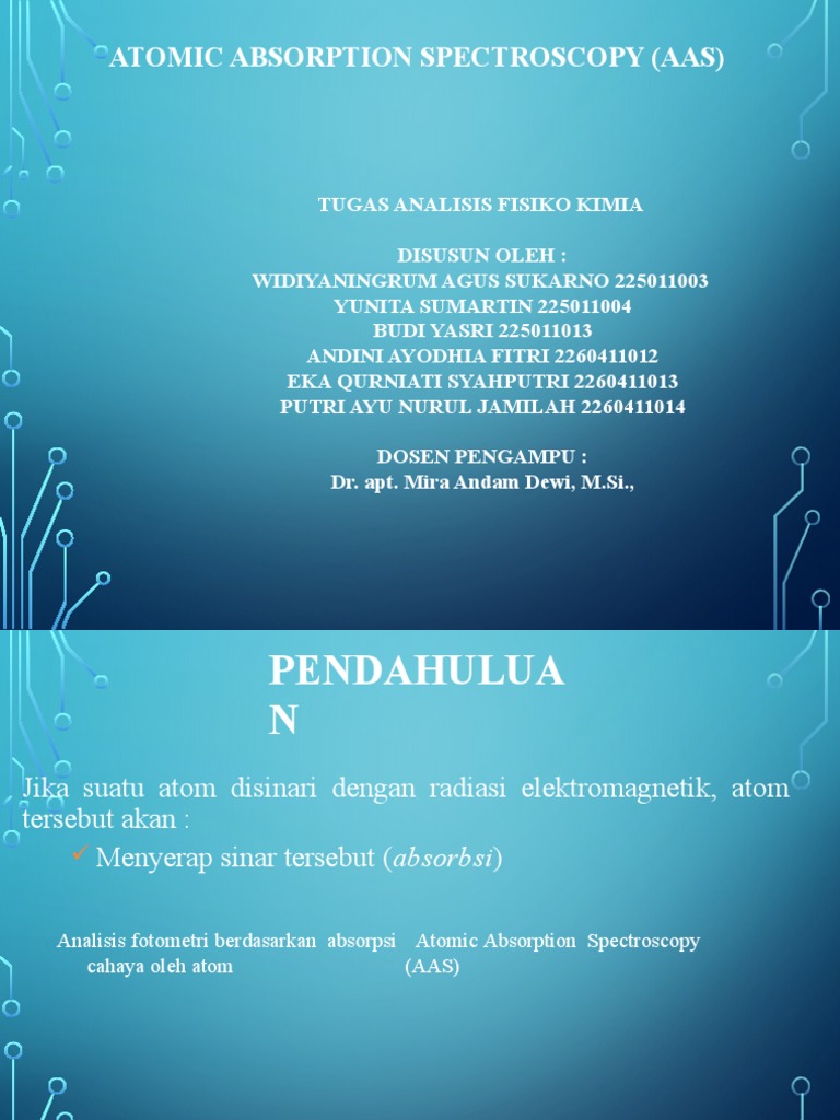 Tugas Analisis Fisiko Kimia - AAS - Kelompok 3 | PDF | Metode & Bahan ...
