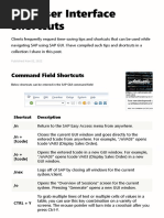 SAP User Interface Shortcuts