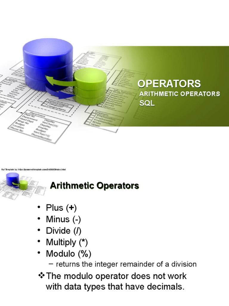 Arithmetic Operators - SQL | PDF | Arithmetic | Mathematics