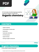 13.1 Formulae, Functional Groups and The Name of Organic Compounds