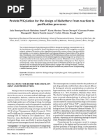 Protein PEGylation For The Design of Biobetters From Reaction To Purification Processes