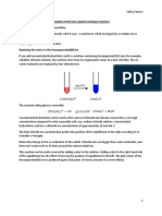 Complex Metal Ions - Ligand Exchange