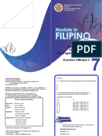 Filipino 7 - Q4 - Modyul 2 - Kabanata II Ang Paglalakbay Ni Don Pedro