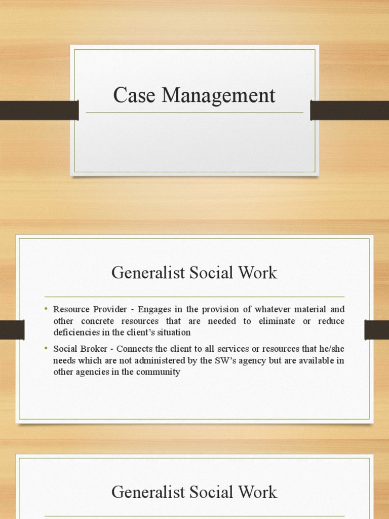 Case Management PDF Social Work Community