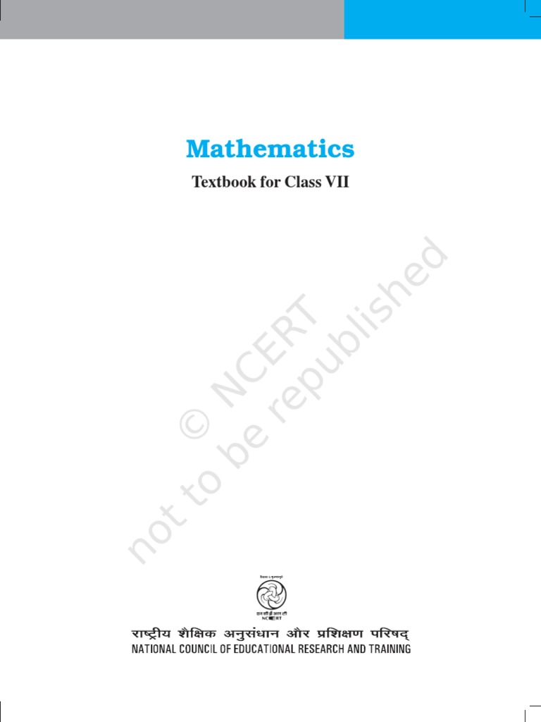 Maths Book Class 7 Full Book | PDF | Integer | Multiplication