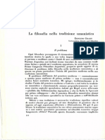 La Filosofía Nella Tradizione Umanistica: II Problema