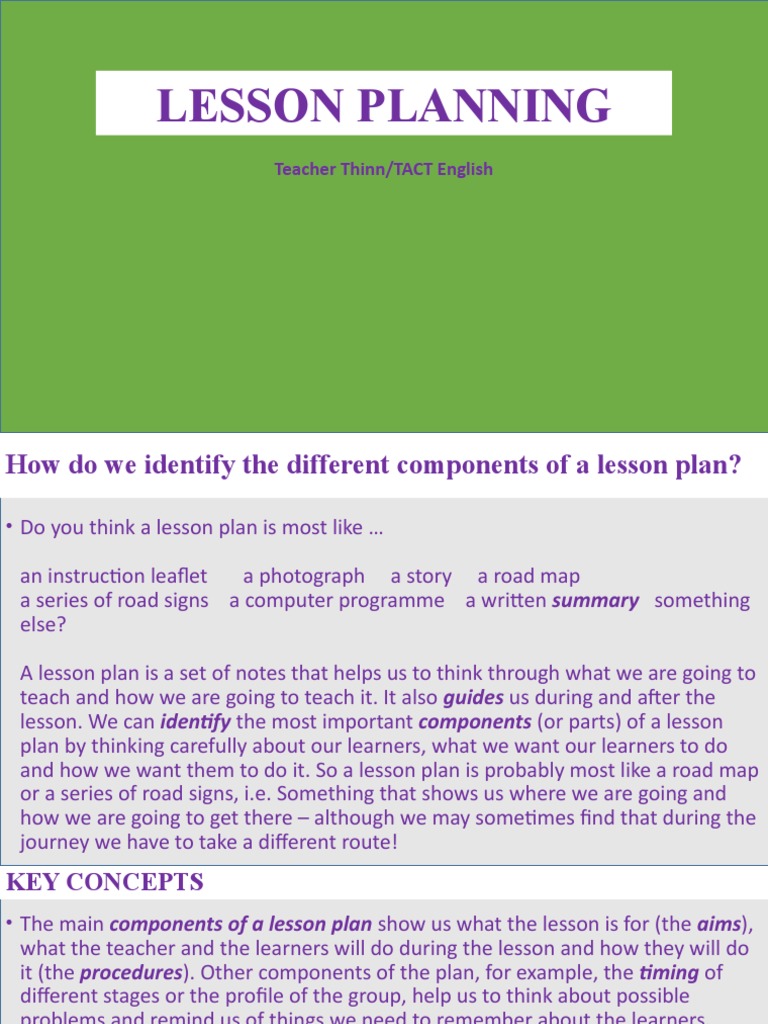 Lesson Planning PDF Lesson Plan Learning