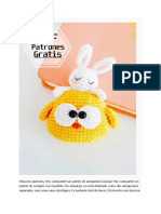 Pollito Con Conejo Amigurumi PDF Patron Gratis