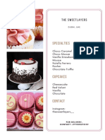 White Classy Photo Collage Bakery Menu