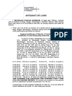 Affidavit of Loss - Dominice Rey