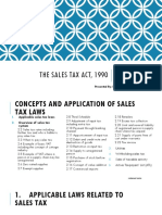 Sales Tax Act, 1990 (Taxation Concepts)