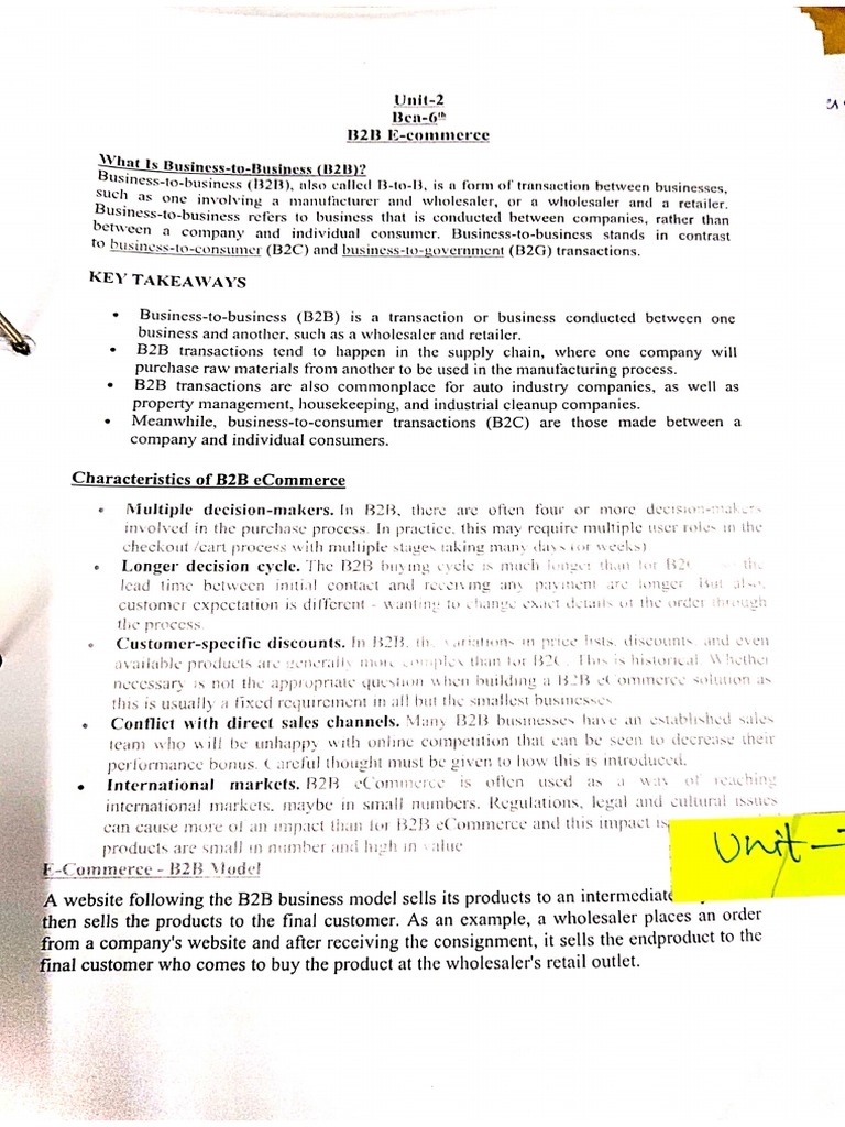 E Commerce Unit 2 | PDF