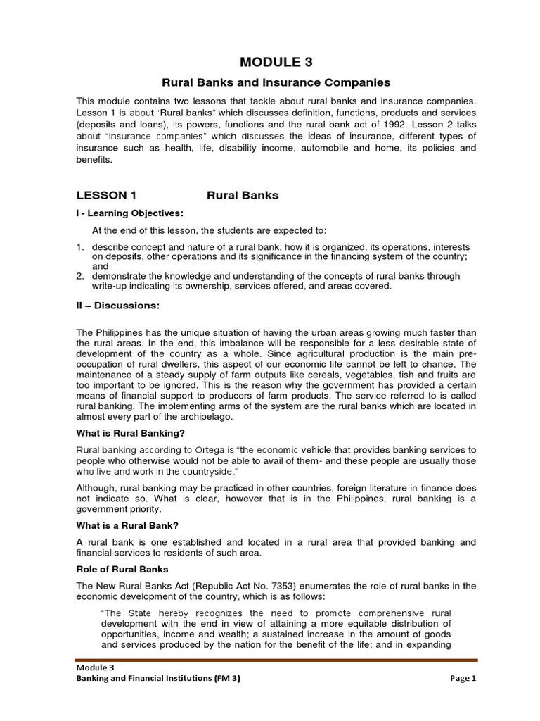 Fm3 Module 3 Pdf Foreclosure Banks