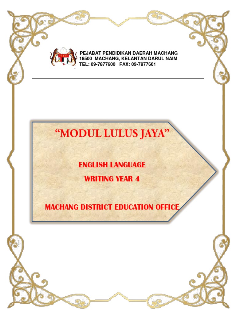 'Modul Lulus Jaya' - English Language (Writing) Year 4 | PDF | Subject ...