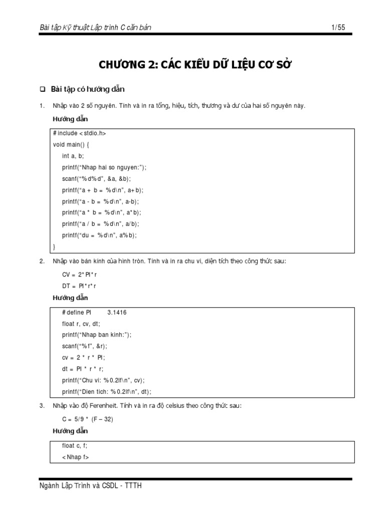 BaiTap C | PDF