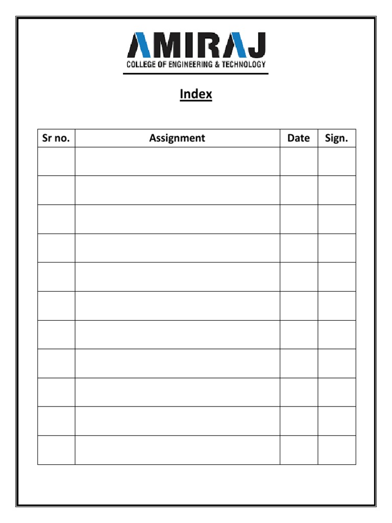 Index For Submission | PDF