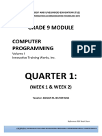 Comp. Programming Week 1&2