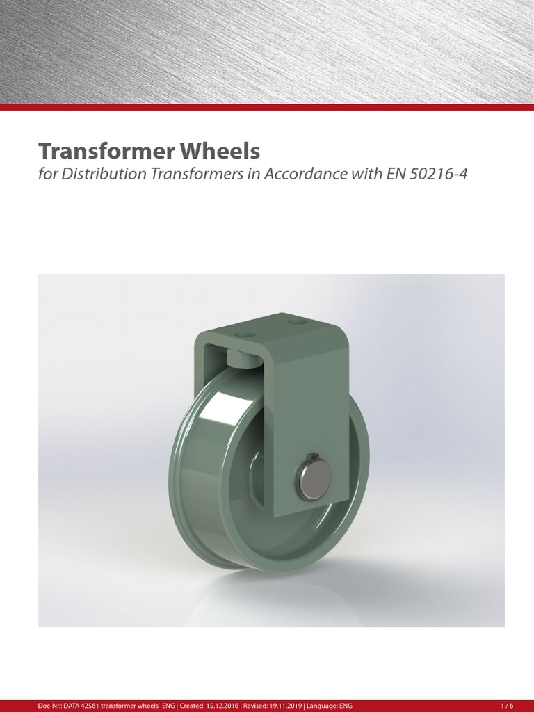 Transformer Wheels per EN 50216-4 | PDF | Metalworking | Manufactured Goods