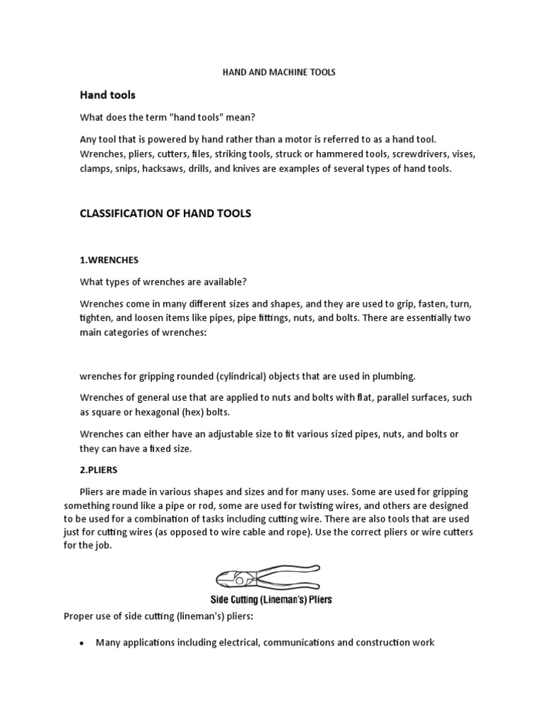 Hand and Machine Tools PDF Screw Wire
