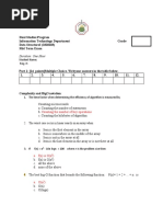 AQU Data Structures First Exam