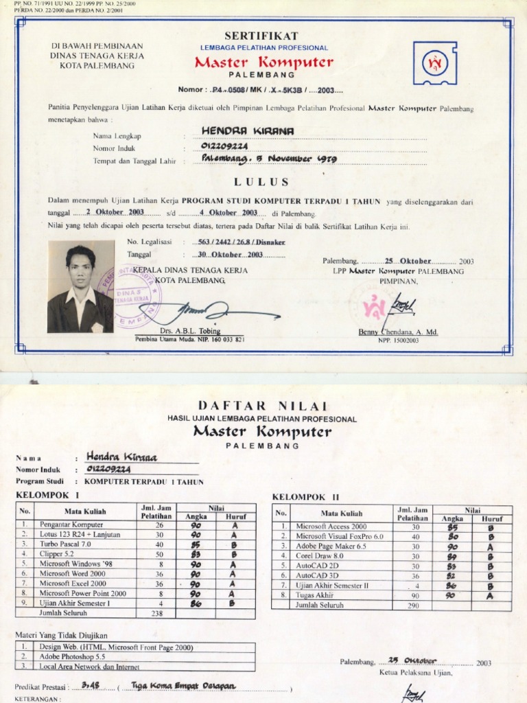 Ijazah Master Komputer | PDF