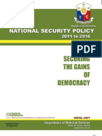 DND-OPA - National Security Policy of 2011 to 2016 - 1 September 2011