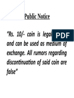 Notice Rs.10 Coins