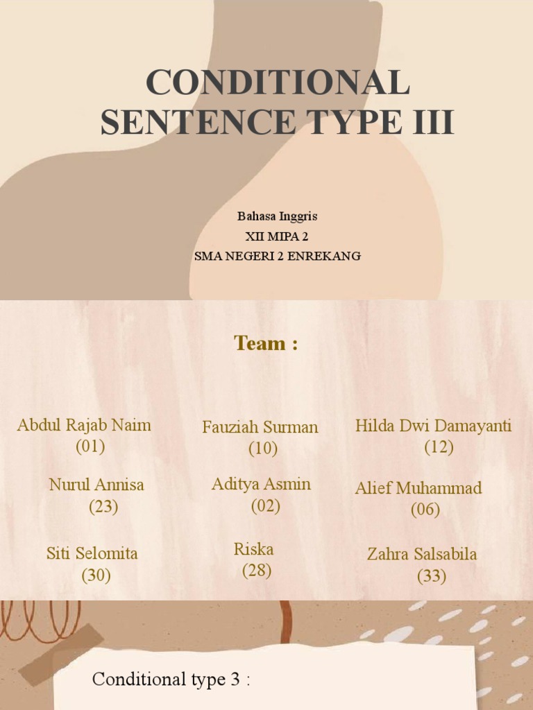 Conditional sentence type 3 pdf