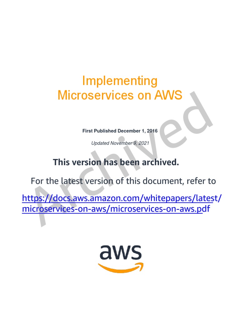 Microservices On Aws | PDF | Amazon Web Services | Representational ...