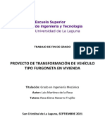 Proyecto de Transformacion de Vehiculo Tipo Furgoneta en Vivienda